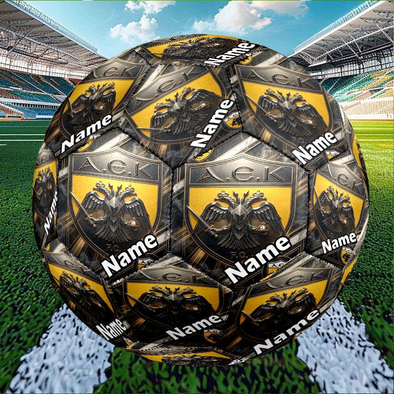 Custom Name Personalized AEK Athens FC Print Size 5 Soccer Ball Training & Match Football, for Team, Kicking, Gift for Football Enthusiasts