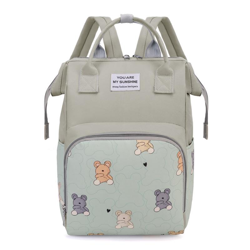 New printed mommy bag, multi-functional backpack, fashionable and cute mother and baby bag, mother bag, portable diaper bag.