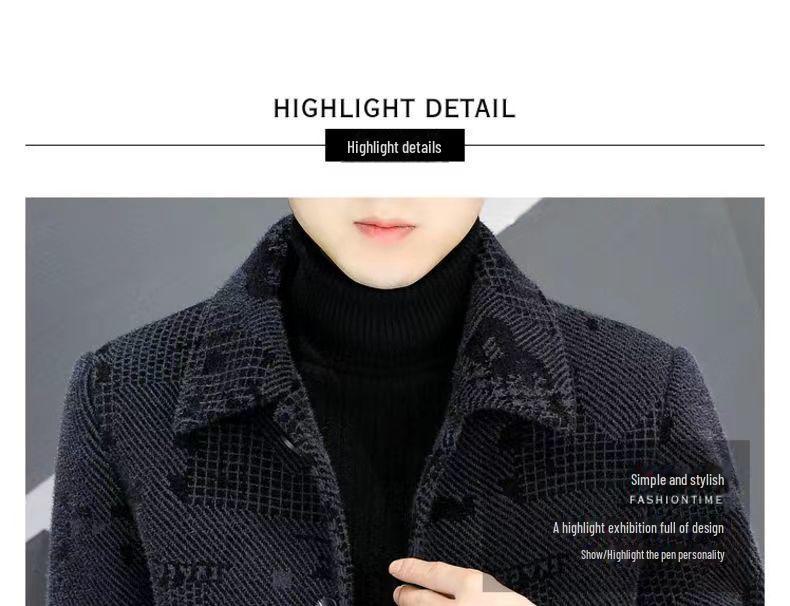 Мужская утолщенная бархатная шерстяная куртка - Новое осенне-зимнее короткое пальто