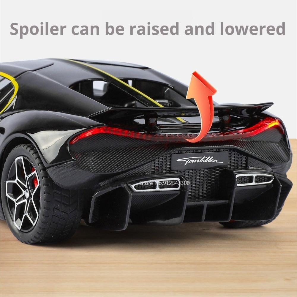 1:Масштаб 24 Турбийон Атлантик Модель Автомобиля Игрушка Металл Литье под Давлением Амортизация Двери Открываются Суперкары Настольное Украшение