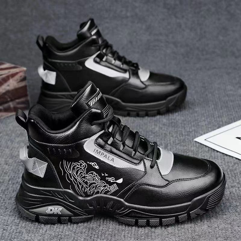 Мужская спортивная обувь в стиле ретро с высоким верхом, новая модная нескользящая обувь с толстой подошвой, повседневная обувь для альпинизма и путешествий