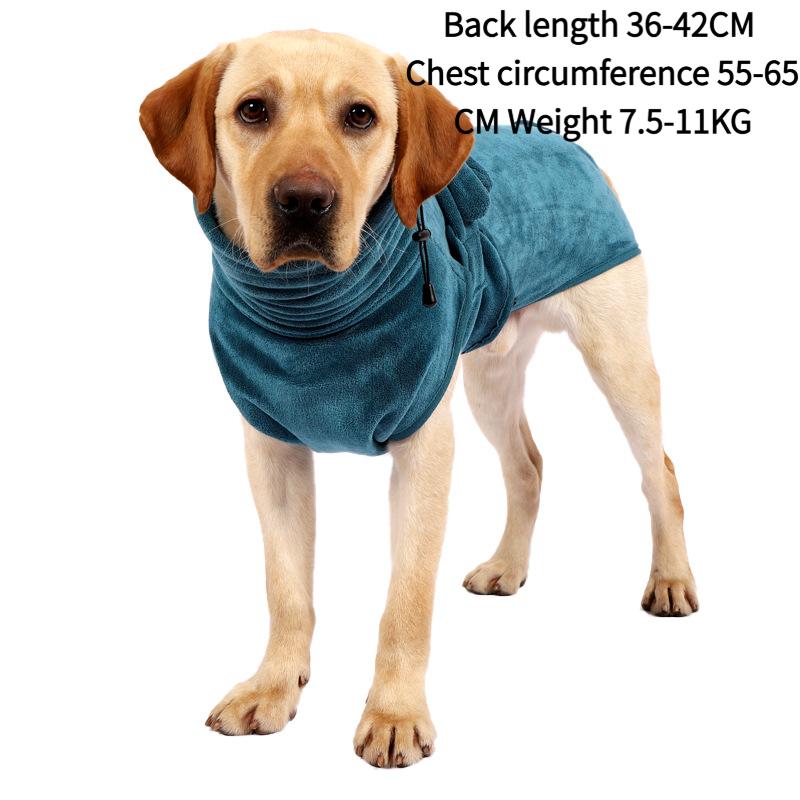 Super Absorbent Quick Dry Dog Bath Robe Soft Wearable Pet Bath Towel Coat For Small Medium Large Dogs Golden Retriever