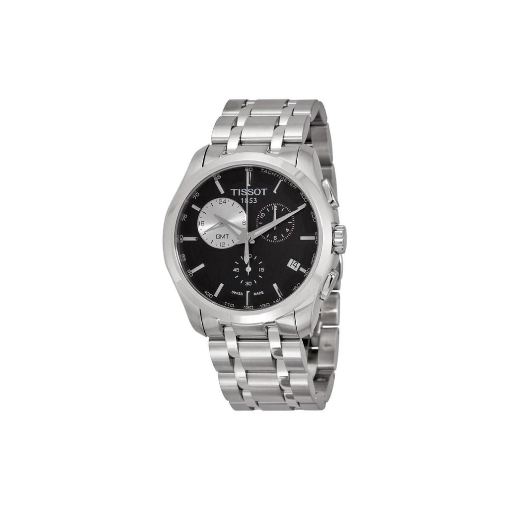 Tissot Kutu Collection Кварцевый механизм Застежка-бабочка Мужские часы Черный циферблат Корпус из нержавеющей стали T035.439.11.051.00