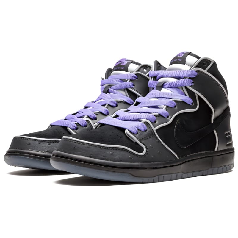 Nike Sb Dunk High Черный Фиолетовый Коробка 833456-002
