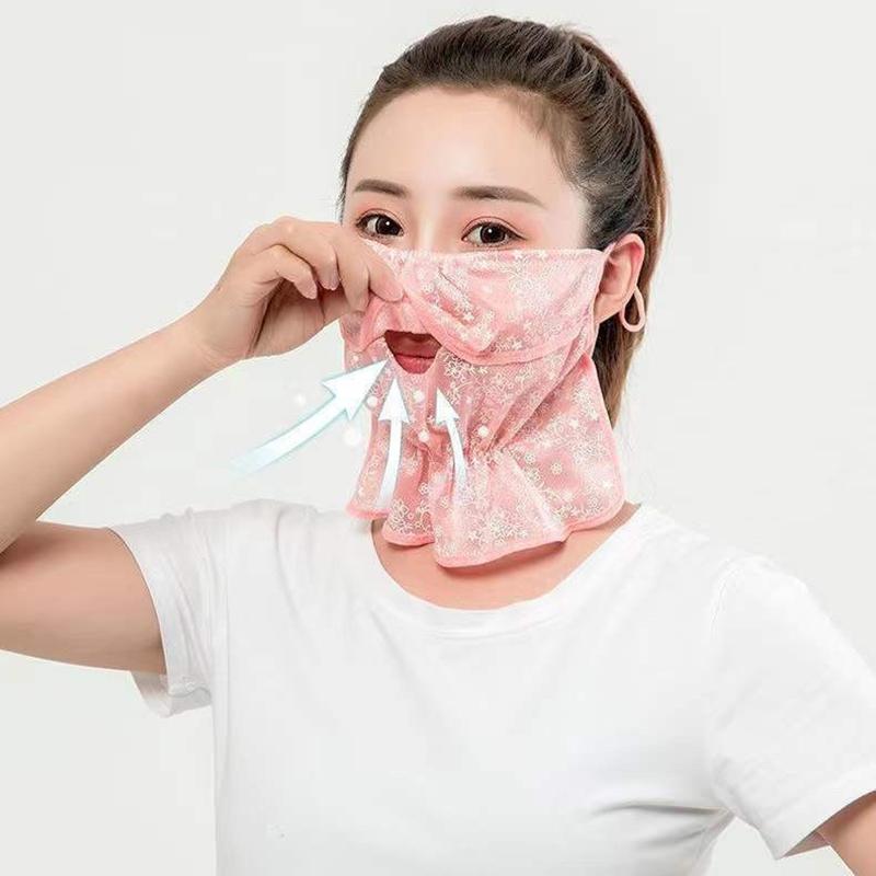 Анти-УФ кружевная солнцезащитная маска распродажа подвесной ухо ушной шнурок маска для лица шарф пыленепроницаемые дышащие шарфы маска для спорта на открытом воздухе