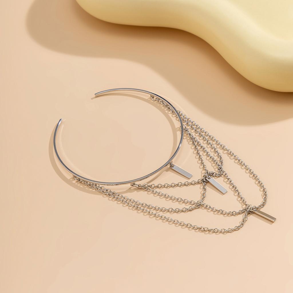 Punk Adjustable Arm Chain Metal Lanyard Tassel Arm Ring Resort Wind Beach Open Arm Bracelet