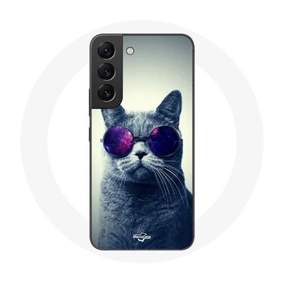Coque Pour Samsung Galaxy S21 FE Chat Lunettes Style