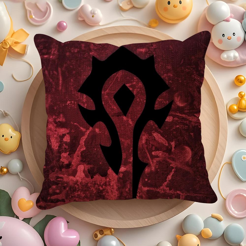 Подушка с принтом из игры World of Warcraft W-Wow, летняя прохлада, льняная ткань, двусторонняя печать, наволочка, декор для дивана, подарок