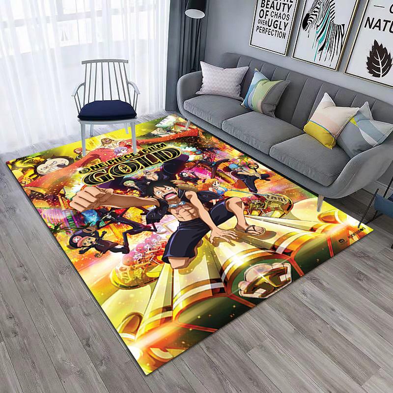 В главных ролях японский мультфильм ONE PIECE Манки Д. Ковер Luffy подходит для гостиной и спальни, коврики для прихожей, офиса, балкона, декоративный ковер V20