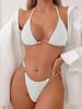 1011 new European and American sexy fashion beach triangle bag women's split swimsuit BIKINI