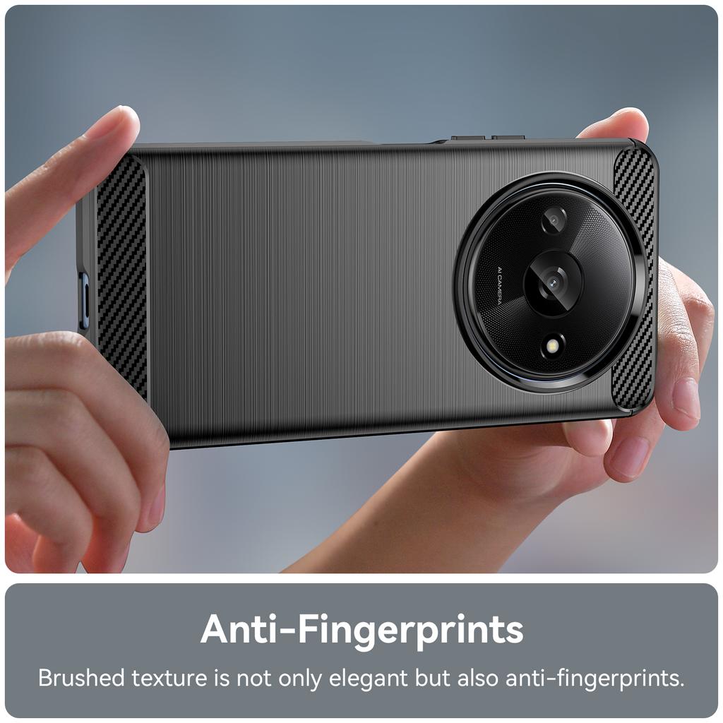 Для Xiaomi Redmi A3 Чехол для Redmi A3 Чехол 6,71 дюйма из углеродного волокна Противоударный силиконовый бампер для Xiaomi Redmi A3 4G Fundas