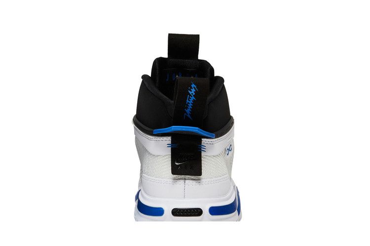 Мужские кроссовки Jordan 36 PF Sport Blue (Белая подошва) Белый/Спортивный сине-черный
