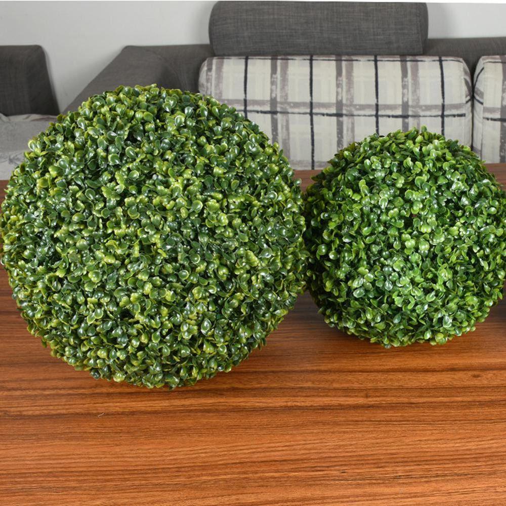 Plastic Diy Yard Hotel Wedding Home Leave Ball Artificial Plant Garden Decoration Grass Ball