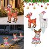 New Realistic Christmas Light-Up Ornaments Acrylic Creative Yard Sculpture Light With Light Christmas Dog Light String