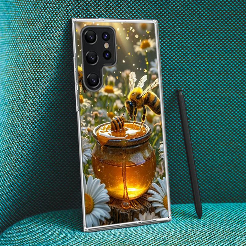 Золотой мед, стекающий с соты Чехол Capa для телефона Samsung S26 Ultra S25 Edge Galaxy S23 S21 S20 S24 FE S22 S10 Plus Чехол
