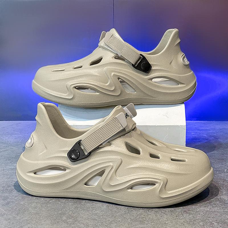 Мужские уличные сандалии Спортивные тапочки Пляжные шлепанцы Дышащие сабо Мужские и женские повседневные садовые туфли Нескользящие мужские уличные сандалии