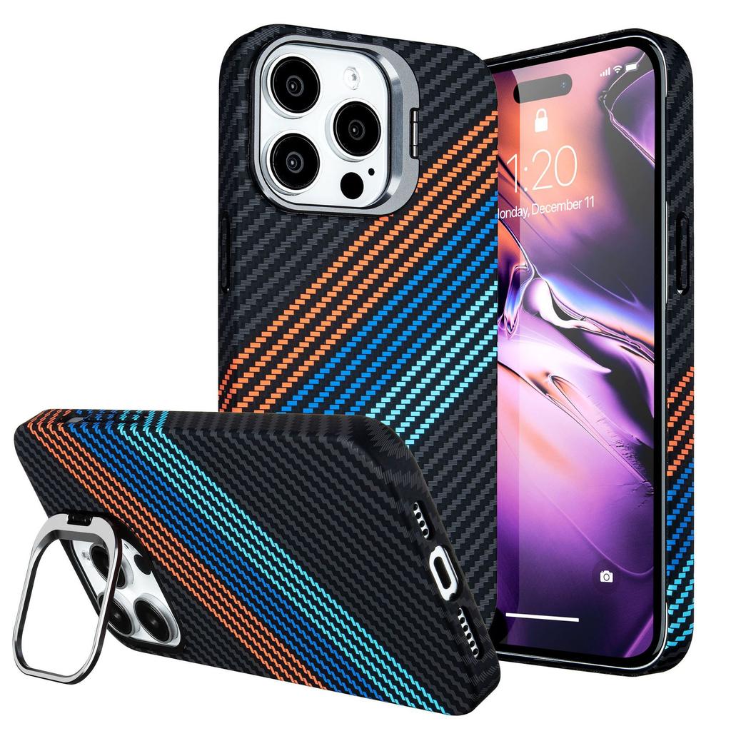 Для Apple 16pro Магнитный чехол для телефона для Apple 15plus Чехол-подставка для защиты объектива из углеродного волокна