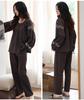 Women's Pure Cotton Long Sleeve Pajama Set with Chest Pads - 2025 Autumn Collection