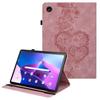 For Lenovo Tab M10 Plus (3rd Gen) Leather Case Heart Imprint Foldable Stand Card Slot Stylus Holder Tablet Cover