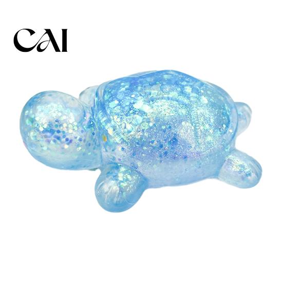 Stress Relief Squeeze Ball Glitter Cartoon Animal Sensory Fidget Toy for Adults Kids Cute Pig Duck Stimulation Turtle Easter Basket Stuffer