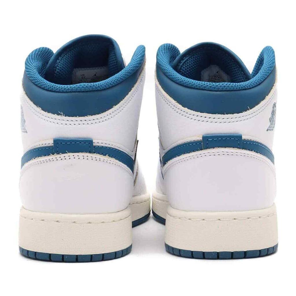 FN7432-141 Nike GS Air Jordan 1 Mid SE Белый Парус Промышленный Синий
