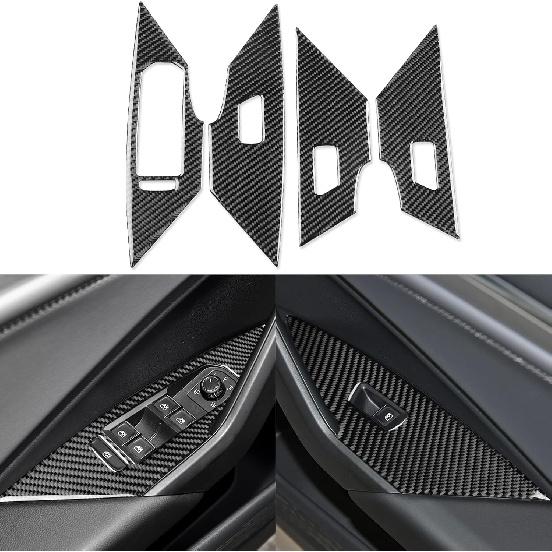 NVCNX Real Carbon Fiber Accessories for Volkswagen VW Jetta 2019-2024 2020 2021 2022 2023 Car Thick Overlay Dash Board Dashboard Instrument Cluster