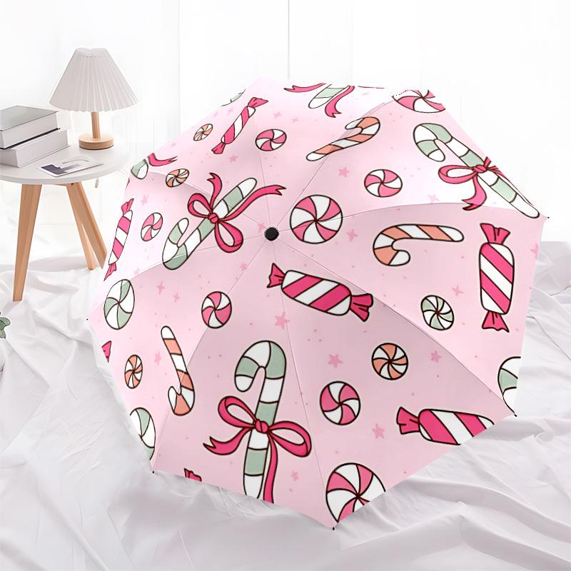 1pc Candy Pattern Automatic Umbrella - Automatic Opening And Closing, Sturdy Iron Frame, Formal Occasions yy251018123