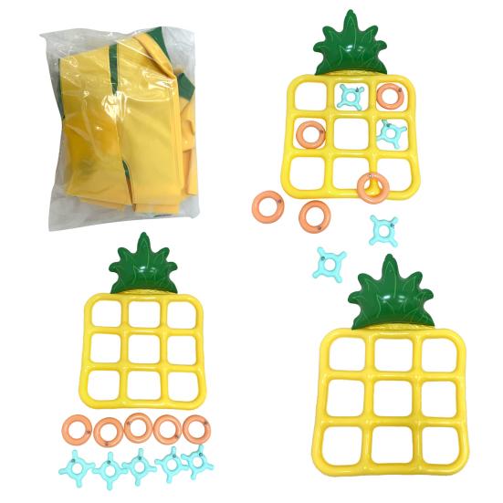 Giant Tic-Tac-Toe Outdoor Games for Kids Circle Ring Toss Game Inflatable Mini Fun Outdoor Party Game for Backyard Lawn Camping