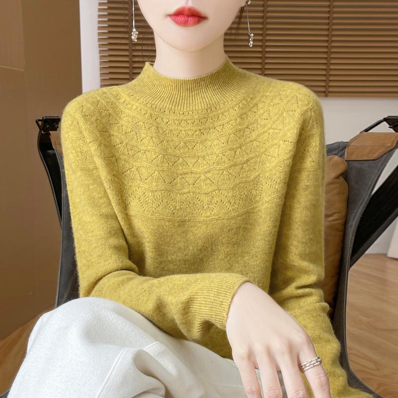 Женский кашемировый свитер Qinghe кашемир 30% кашемир 70% шерсть теплый и модный универсальный осенне-зимний