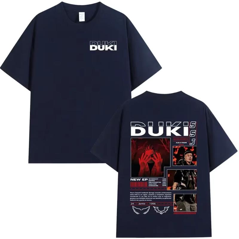 Рэпер Duki ADA Tour Мерч Футболка Унисекс Женская Одежда Хлопок Уютные Оверсайз Футболки Хип-Хоп Футболки с Коротким Рукавом Streetwear