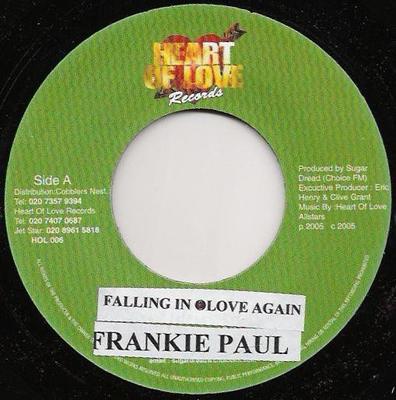 7-дюймовая пластинка FRANKIE PAUL / TAD HUNTER - Falling In Love Again / Party Tonight HOL006 Heart Of Love R 2005 Неизвестный Регги, Ска и Даб Б/У