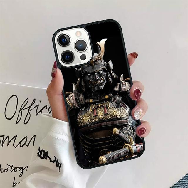 Маска шлем самурая японского воина Чехол для телефона для iPhone 17 Air 16 15 14 13 11 12 Pro Max Plus Coque