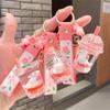 Брелок для ключей с подвеской в виде цветущей вишни, брелок для ключей в виде чашки с молоком и кроликом, брелок для ключей в виде Бобы