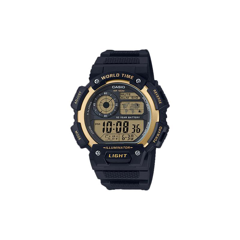 Casio Серия YOUTH - цифровой дисплей с диском, десять лет электрической ретро-моды, кварцевый механизм, полимерный ремешок, японские и корейские часы, AE-1400WH-9A
