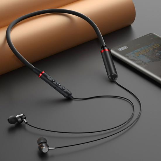 Bluetooth-совместимая магнитная беспроводная гарнитура-ожерелье handsfree для четких звонков, спортивная стерео-гарнитура