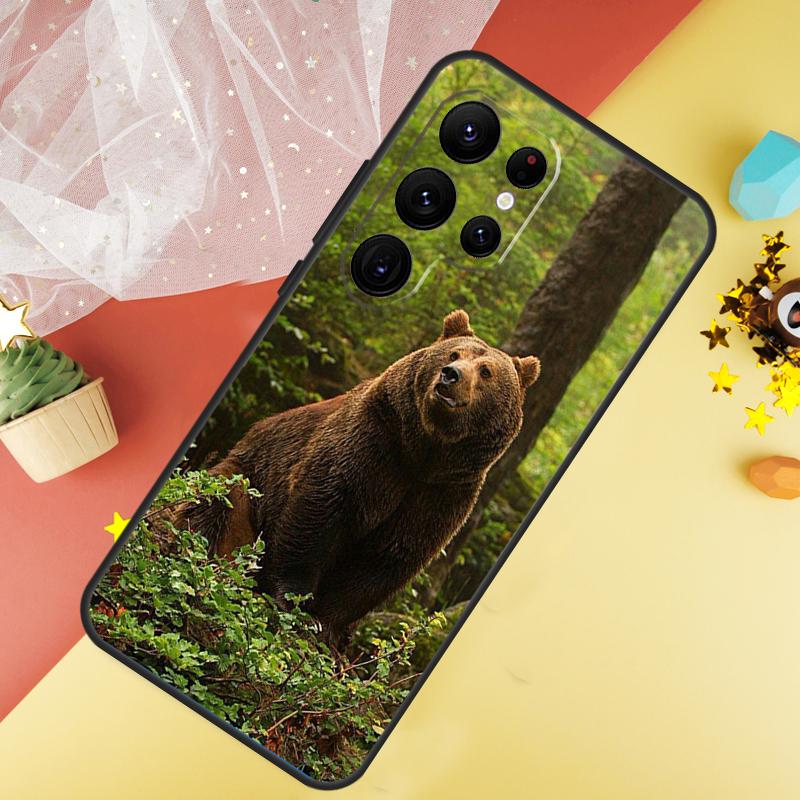 Чехол Медведь Гризли для Samsung Galaxy S24 S23 S22 Ultra S21 S20 FE Note 20 Note 10 S8 S9 S10 Plus