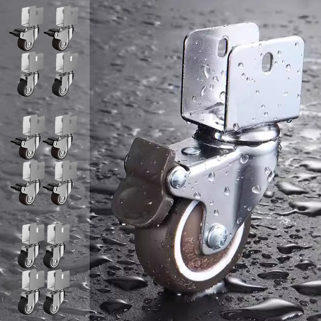 4Pcs 1inch Universals Soft Rubber Wheel Heavy Duty Furniture Wheel Castor for Platform Trolley Chair Accessories