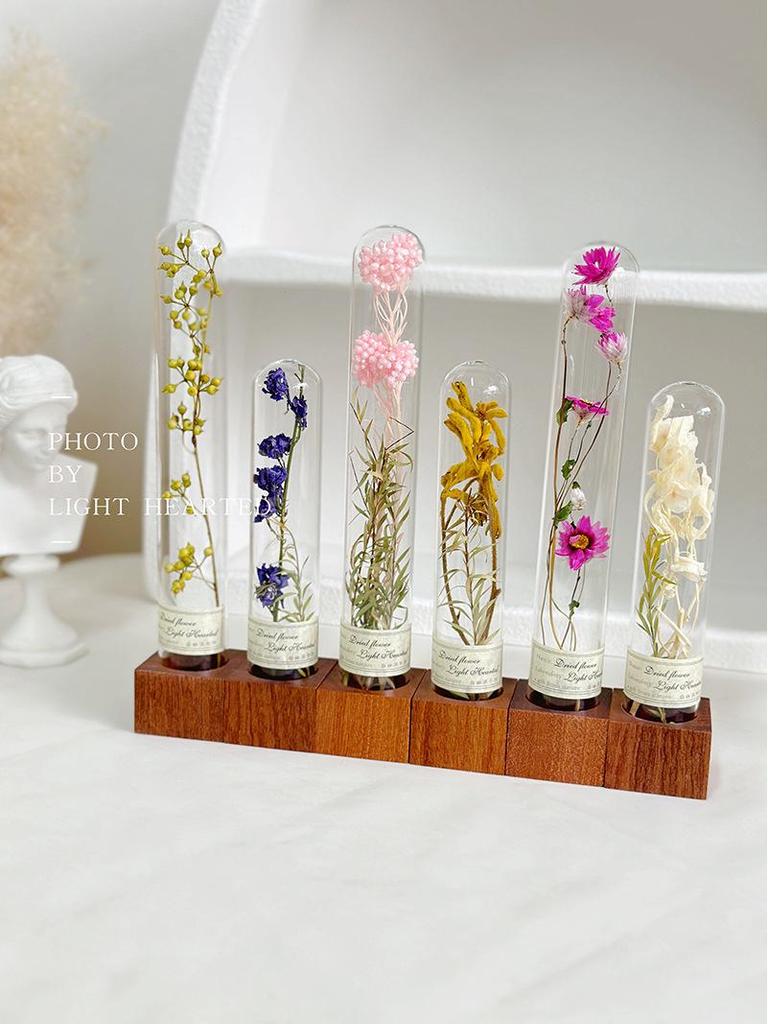 Retro Glass Dome Plant Specimen with Preserved Dried Flowers - Ideal Gift for Graduation, Birthday, Valentine's Day, or Teacher's Day.