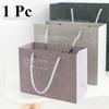 Household Fashion Solid Color Recyclable Portable Paper Tote Bag Gift Bag Shopping Bags 3 Sizes 4 Colors Accessories Gifts Bags