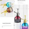 1 шт. Стеклянная бутылка-распылитель для полива Винтажная пластиковая верхняя помпа Лейка Цветная стеклянная бутылка-распылитель Опрыскиватель для комнатных растений