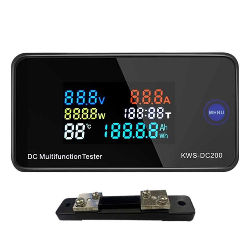 Digital LCD Voltmeter Ammeter 10/50/100A Current Power Energy Meter 0-200V 10/50/100A DC Multifuntional Tester