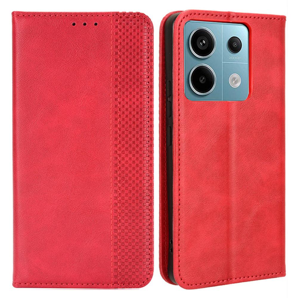 For Xiaomi Redmi Note 13 Pro 5G/Poco X6 5G Phone Case Wallet Retro PU Leather Cell Phone Cover