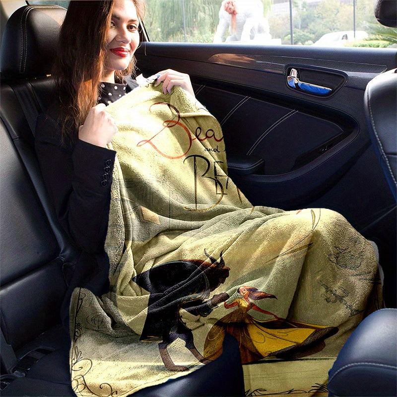 1 шт., Диснеевская Красавица и Чудовище: Волшебный подарок для дома Уютный плед для спальни, гостиной, путешествий, кемпинга, автомобиля