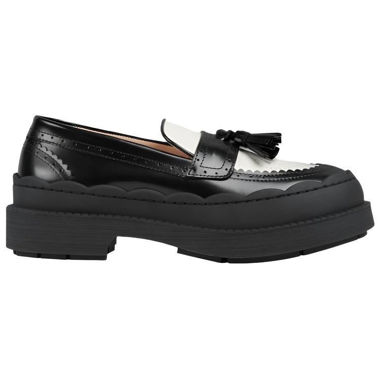 Gucci Женский лофер 'Черно-белый' Женский 750438 AACAS 1061