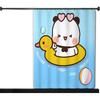 Shower Curtain Waterproof Polyester Fabric Paint Colorful Cartoon Q-Quarto B-Bubu Bath Curtains Home Bathroom Decor With Hook