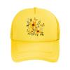 Golden Wildflower Butterfly Joy Gard  Mesh Baseball Cap Hip Hop