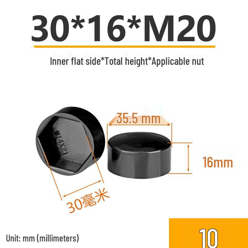 Hex Nut Protective Dust Cap for Flat Head Screws