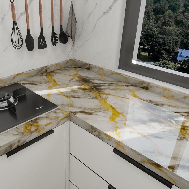 Утолщенные Декоративные Обои Наклейки на Стену Обои для Кухонного Рабочего Стола 40 см Водонепроницаемые и Маслостойкие Самоклеящиеся Домашние