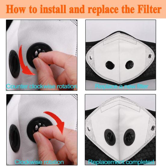 PM2.5 активированный уголь пылезащитная антизапотевающая мягкая теплая велосипедная спортивная маска для лица