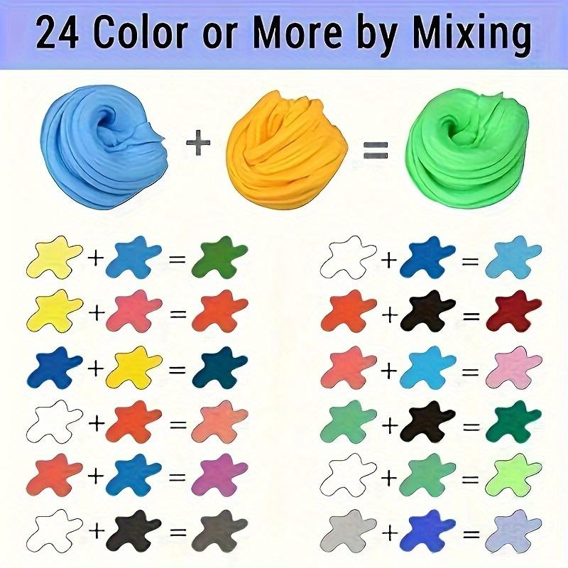 Набор из 12/24/36 предметов волшебной воздушной глины для лепки — нетоксичное развлечение для детей и подарки — включает яркие цвета и роскошный набор инструментов